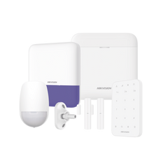 (AX PRO) KIT de Alarma AX PRO / Incluye: 1 Hub con bateria de respaldo / 1 Sensores PIR / 1 Montaje Universal para PIR / 2 Contactos Magnéticos / 1 Teclado / 1 Sirena Inalambrica Exterior / WiFi / Compatible con Hik-Connect P2P