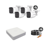 (MICRÓFONO Integrado) Kit TurboHD 1080p Lite / DVR 4 canales / Audio por Coaxitron / 4 Cámaras Bala de Metal con Micrófono Integrado