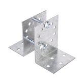 Base Multiposición para postes de paso o esquina en cercos electricos 100% Acero galvanizado.
