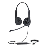 Jabra Biz 1500 Duo, auricular profesional con cancelación de ruido, ideal para contact center con conexión USB (1559-0159)