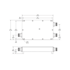 DIPLEXOR 617-960/1695-2700MHz 250W -161dBc N-type IP67 .
