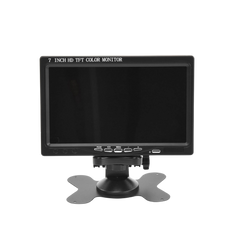 Monitor 7" TFT-LCD ideal para colocar en vehículos o DVR/NVR. Entradas de video HDMI, VGA y RCA (CVBS)