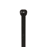 Cincho de Nylon 6.6 Dome-Top®, Con Lengüeta de Bloqueo de Acero Inoxidable, 203 mm largo x 4.7mm ancho, Color Negro, Exterior Resistente a Rayos UV, Paquete de 100pz