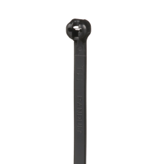Cincho de Nylon 6.6 Dome-Top®, Con Lengüeta de Bloqueo de Acero Inoxidable, 305 mm largo x 4.7mm ancho, Color Negro, Exterior Resistente a Rayos UV, Paquete de 1000pz