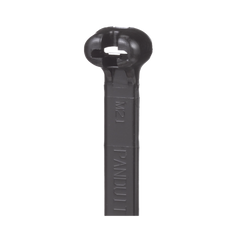 Cincho de Nylon 6.6 Dome-Top®, Con Lengüeta de Bloqueo de Acero Inoxidable, 620 mm largo x 7mm ancho, Color Negro, Exterior Resistente a Rayos UV, Paquete de 100pz