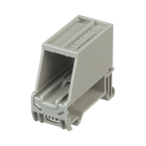 Adaptador de 1 Puerto, Para Conectores Tipo Mini-Com, Montaje en Riel Din Estándar de 35 mm (1.38 pulgadas), Color Gris Internacional