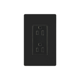 Tomacorriente, receptaculo convencional 120V, 15A, color negro.