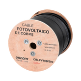 Carrete de 500 Metros / Cable Fotovoltaico Negro / 6mm² (10AWG) / Material COBRE / 2000 Vcc