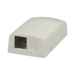 Caja de Montaje en Superficie, Para 2 Módulos Mini-Com, Color Blanco Mate