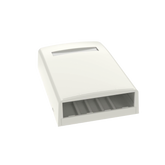 Caja de Montaje en Superficie, Para 4 Módulos Mini-Com, Color Blanco Mate