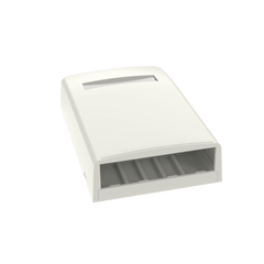Caja de Montaje en Superficie, Para 4 Módulos Mini-Com, Color Blanco Mate