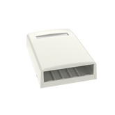 Caja de Montaje en Superficie, Para 4 Módulos Mini-Com, Color Blanco Mate