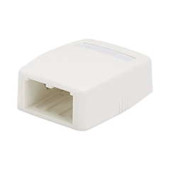 Caja de Montaje en Superficie, Para 2 Módulos Mini-Com, Color Blanco Mate