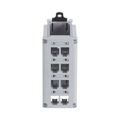 Panel de Parcheo Modular para Cobre, de Instalación en Riel DIN Estándar de 35mm, 8 Puertos Mini-Com, Color Gris