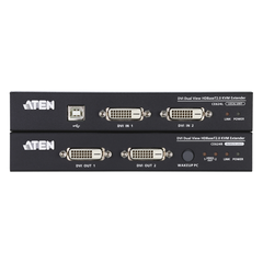 Extensor KVM | HDBaseT™ | 2.0 DVI dual display USB | 1920 x 1200 a 100m