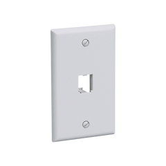 Placa de Pared Vertical Clásica, Salida Para 1 Puerto Mini-Com, Color Blanco