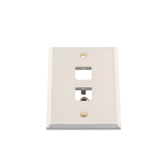Placa de Pared Vertical, de Acero Inoxidable, Salida Para 2 Puertos Mini-Com