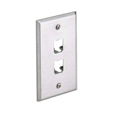 Placa de Pared Vertical, de Acero Inoxidable, Salida Para 2 Puertos Mini-Com