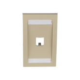 Placa de Pared Vertical Ejecutiva, Salida Para 1 Puerto Mini-Com, Con Espacios Para Etiquetas, Color Marfil