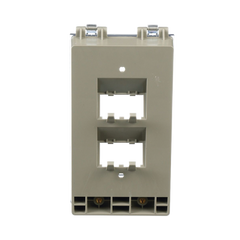 Placa de Pared Vertical, Resistente al Agua con Protección IP56, Acepta 4 Módulos Mini-Com, Color Gris