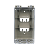 Placa de Pared Vertical, Resistente al Agua con Protección IP56, Acepta 4 Módulos Mini-Com, Color Gris