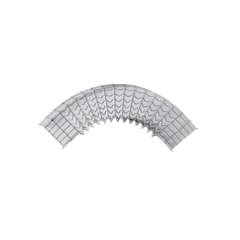 Curva Pre-Fabricada Horizontal de 90° con medidas de 54 mm de Peralte y 150 mm Ancho (54/150 mm)