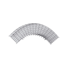 Curva Pre-Fabricada Horizontal de 90° con medidas de 54 mm de Peralte y 50 mm Ancho (54/50 mm)