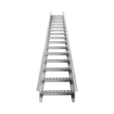 Escalera de Aluminio Portacables / Perfil Z / Peralte 3 1/4" /Paso 9" / Ancho 12" / 3.66 metros / Capacidad Máx. 274 Cables / Incluye Cople Union y Tornillería (CHEZ314P9X12AK)