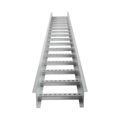 Escalera de Aluminio Portacables / Perfil Z / Peralte 3 1/4" /Paso 9" / Ancho 6" / 3.66 metros / Capacidad Máx. 137 Cables / Incluye Cople Union y Tornillería