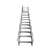 Escalera de Aluminio Portacables / Perfil Z / Peralte 3 1/4" /Paso 9" / Ancho 9" / 3.66 metros / Capacidad Máx. 205 Cables / Incluye Cople Union y Tornillería