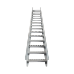 Escalera de Aluminio Portacables / Perfil Z / Peralte 3 1/4" /Paso 9" / Ancho 9" / 3.66 metros / Capacidad Máx. 205 Cables / Incluye Cople Union y Tornillería