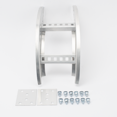 Curva Vertical Exterior de Aluminio de 90° Perfil Z / Peralte 3 1/4" / Ancho 6" / Radio 8" / Incluye Tornillería