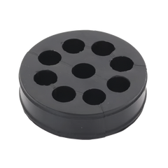 Inserto de Caucho de 4" Con Nueve Orificios para Cable de 1/2 in
