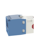 Conector Jack RJ45 Estilo TG, Mini-Com, Categoría 5e, de 8 posiciones y 8 cables, Color Azul