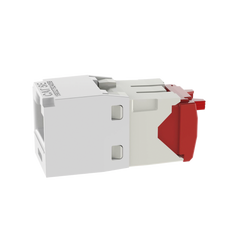 Conector Jack RJ45 Estilo TG, Mini-Com, Categoría 5e, de 8 Posiciones y 8 Cables, Color Blanco