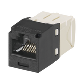 Conector Jack RJ45 Estilo TG, Mini-Com, Categoría 6, de 8 Posiciones y 8 Cables, Color Negro