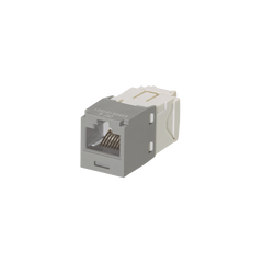 Conector Jack RJ45 Estilo TG, Mini-Com, Categoría 6, de 8 Posiciones y 8 Cables, Color Gris