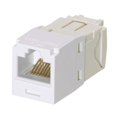 Conector Jack RJ45 Estilo TG, Mini-Com, Categoría 6, de 8 Posiciones y 8 Cables, Color Blanco