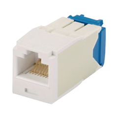 Conector Jack RJ45 Estilo TG, Mini-Com, Categoría 6A, de 8 Posiciones y 8 Cables, Color Marfil