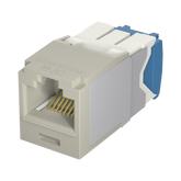 Conector Jack RJ45 Estilo TG, Mini-Com, Categoría 6A, de 8 Posiciones y 8 Cables, Color Gris