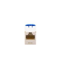 Conector Jack RJ45 Estilo TG, Mini-Com, Categoría 6A, de 8 Posiciones y 8 Cables, Color Blanco Mate