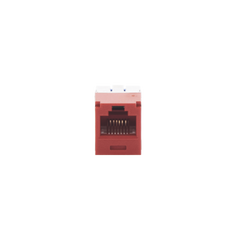 Conector Jack RJ45 Estilo TG, Mini-Com, Categoría 6A, de 8 Posiciones y 8 Cables, Color Rojo