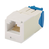 Conector Jack RJ45 Estilo TG, Mini-Com, Categoría 6A, de 8 Posiciones y 8 Cables, Color Blanco