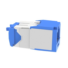 Conector Jack RJ45 Estilo TG, Mini-Com, Categoría 6A, Con Gel Resistente a la Corrosión, de 8 Posiciones y 8 Cables, Color Azul