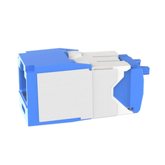 Conector Jack RJ45 Estilo TG, Mini-Com, Categoría 6A, Con Gel Resistente a la Corrosión, de 8 Posiciones y 8 Cables, Color Azul