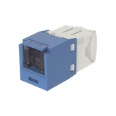Conector Jack RJ45 Estilo TG con Ventana, Mini-Com, Categoría 6, de 8 posiciones y 8 cables, Color Azul
