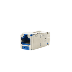 Conector Jack RJ45 Blindado, Estilo TG, Mini-Com, Categoría 6A, de 8 Posiciones y 8 Cables, Color Azul