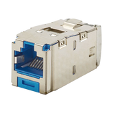 Conector Jack RJ45 Blindado, Estilo TG, Mini-Com, Categoría 6A, de 8 posiciones y 8 cables, Color Azul