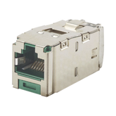 Conector Jack RJ45 Blindado, Estilo TG, Mini-Com, Categoría 6A, de 8 Posiciones y 8 Cables, Color Verde