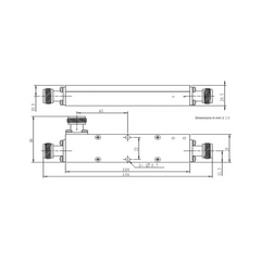 Acoplador direccional 13dB 694-2700 50W tipo N
